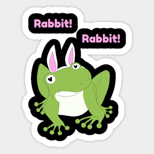 Cute Rabbit Frog Sticker